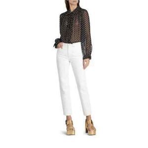 Dries Van Noten Perry Skinny Ankle White Jeans Size 32